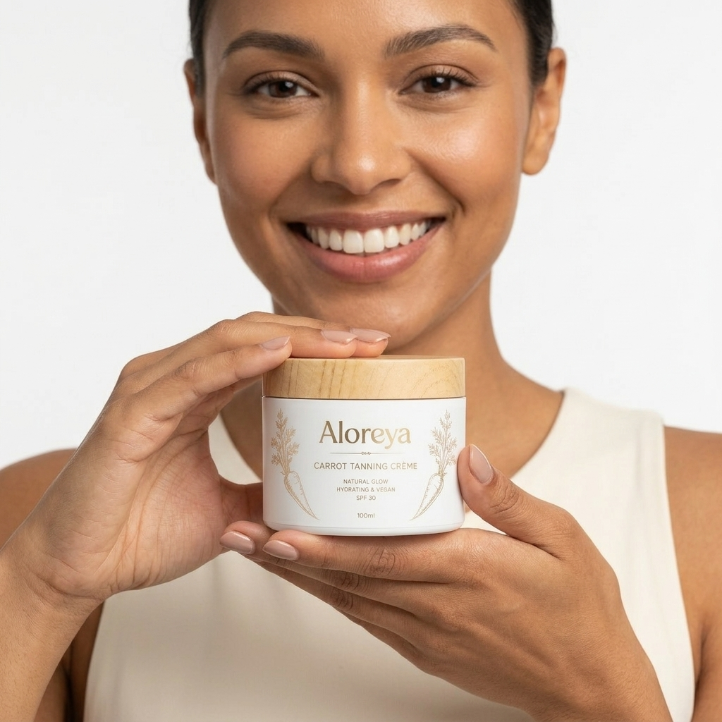 Aloreya tanning crème 100ml verpakking - bruiningscrème met SPF 30 en wortelextract